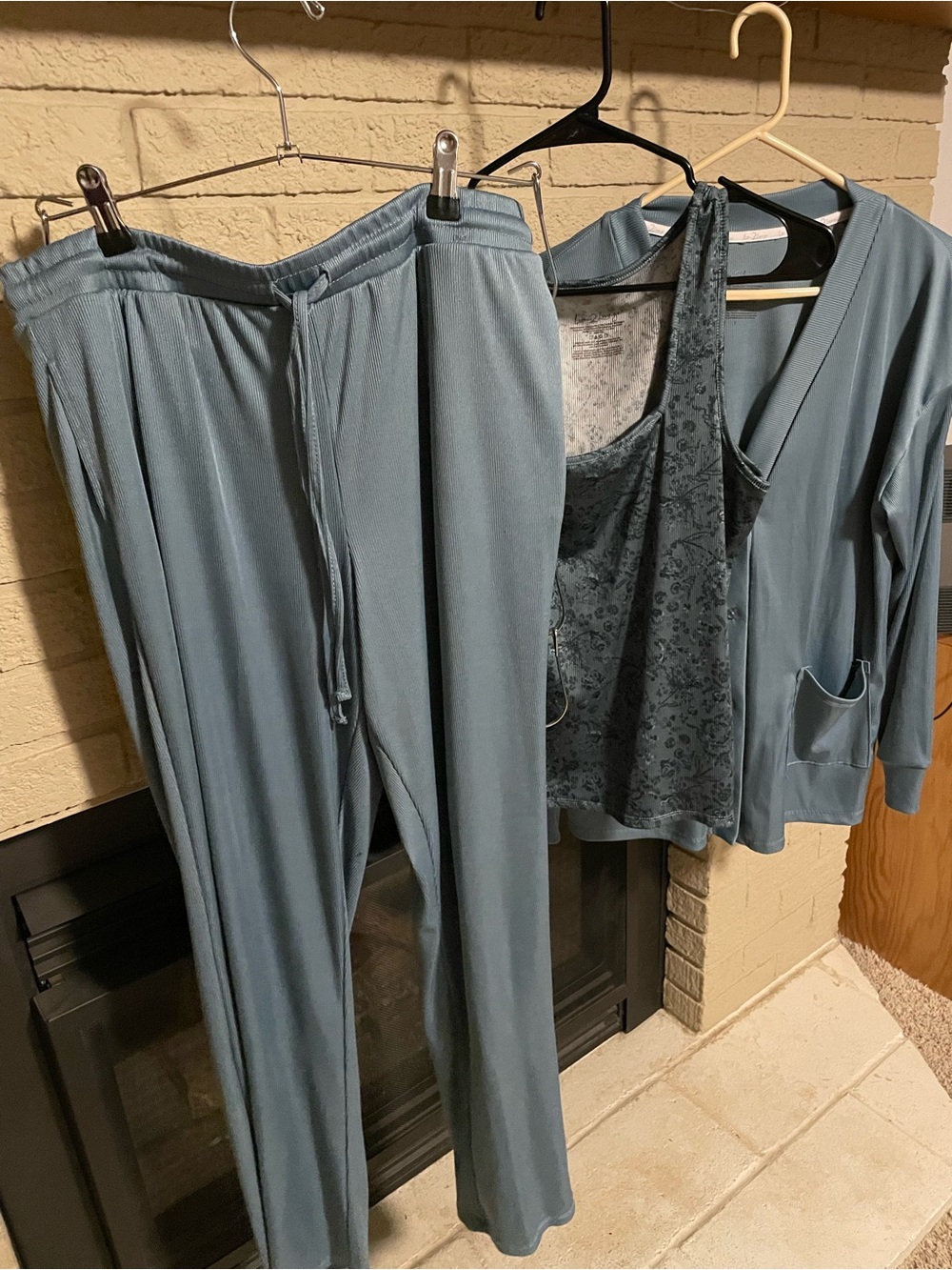 Live 2 Lounge 3-Piece Sleepwear Set in Dusty Blue